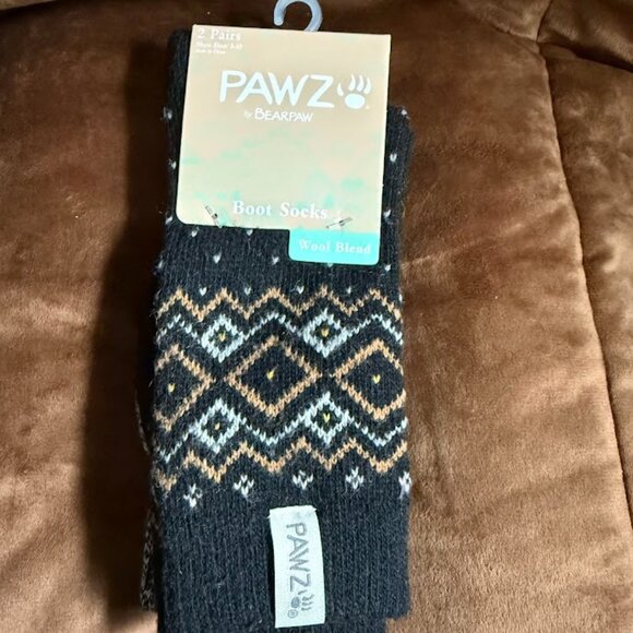 Pawz by Bearpaw Boot Socks 2-Pack Size 5-10 - Picture 1 of 5